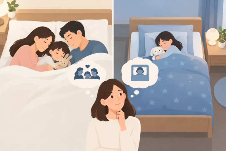 Read more about the article การนอน ร่วมเตียง กับ แยกเตียง แบบไหนเหมาะกับลูก