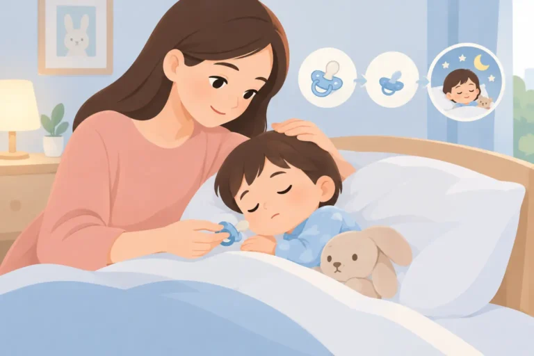 Read more about the article วิธีเลิกจุกหลอกตอนนอนอย่างอ่อนโยน ตามวัยลูก